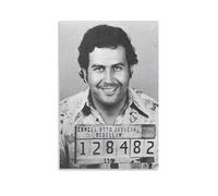 OmAju Pablo Escobar - Stampa artistica da parete su tela con immagine di Medellin Narco colombiano e sorriso, decorazione artistica da parete per soggiorno (30 x 45 cm)