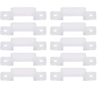 Omaloo, 100 supporti in silicone per fissare strisce di luci LED larghe al massimo 10 mm, clip di fissaggio con chiusura tramite viti, incluse 200 viti, Silicone, 10 mm