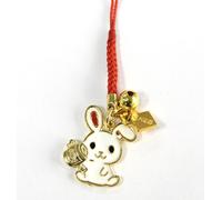 OMAMORI GIAPPONESE Portafortuna Coniglio Ricco Denaro con tintinnio dal Santu...