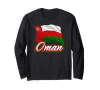 Oman Bandiera Patriottica Uomini Donne Bambini Maglia a Manica