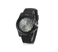 Omana Orologio da campo da uomo, Air Force Aviator Pilot Scout, militare, tattico, sportivo, con cinturino classico in nylon, orologio analogico al quarzo da uomo, quadrante trasparente da 40 mm, Nero , cinturino