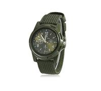 Omana Orologio da campo da uomo, Air Force Aviator Pilot Scout, militare, tattico, sportivo, con cinturino classico in nylon, orologio analogico al quarzo da uomo, quadrante trasparente da 40 mm, Verde, cinturino