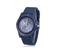 Omana Orologio da campo da uomo, Air Force Aviator Pilot Scout, militare, tattico, sportivo, con cinturino classico in nylon, orologio analogico al quarzo da uomo, quadrante trasparente da 40 mm, Blu, cinturino