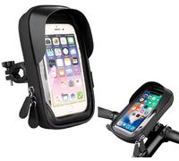 Omana Supporto per telefono da bicicletta, impermeabile, con supporto girevole a 360° per touchscreen e cerniera, per manubrio, parasole e pioggia, per ciclismo, moto, scooter, scooter
