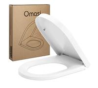 Omasi tavoletta WC Copriwater Universali,Sedile WC con Chiusura Ammortizzata Copri Wc water,sedile wc ideal standard,copriwater ammortizzato(Forma U: 44.8cm*36.2cm*5cm) Bianco