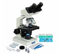 OMAX 2500X LED Binocolo Microscopio + Scorrimento Preparazione Kit + Vuoto +