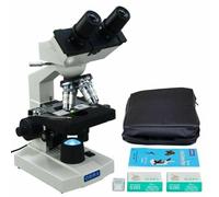 OMAX 40X-2000X Binocolo Composto LED Microscopio+ Custodia+ Diapositive+ + Carta