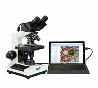 OMAX 40X-2500X Binocolo Composto LED Microscopio + Incorporato 3MP USB Digitale