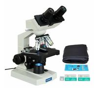 OMAX 40X-2500X Composto Binocolo LED Microscopio + Diapositive + Cover + Lens