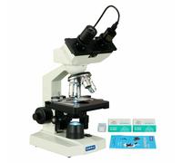 OMAX 40X-2500X LED Binocolo Laboratorio Microscopio+1.3MP Camera+ Vuoto Guide +