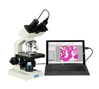 OMAX - 40X-2500X LED binoculare laboratorio composto microscopio w/5MP fotocamera e fase meccanica - M82EZ-C50S