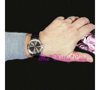 OMAX Classico Esile Argento e Grigio, Moviment Seiko, Pelle Nero Orologio SC8099