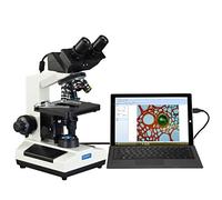 OMAX - MD827S30L Built-in fotocamera 3MP 40X-2000X Digital Biologico Compound Binoculare LED Light Microscopio con doppio strato meccanico Stage Olio Immersione NA1.25 Condensatore