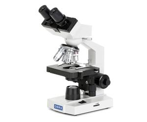 OMAX Microscopio composto binoculare a LED da laboratorio 40X-2000X con tavolino meccanico a doppio strato e manopola di messa a fuoco coassiale grossolana/fine