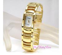 OMAX Seiko Movimento Bianca Aurora Nácar Swarovski Cristalli Oro Orologio JES610