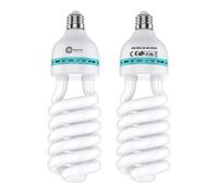 OMBAR Lampada Fluorescente 2 x 135W E27 Compatta Temperatura Colore 5500K Colore della Luce Solare Luce Naturale Risparmio Energetico 10000 Poco Tempo Disponibile Blocco della Combustione PBT