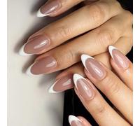 Omber Press On Nails Sfumature Mandorla Corte Natural Fake Glossy Full Covers False Per Le Donne Ragazze Regali Stick On Nail