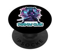 Ombra Artiglio Steampunk Samurai Gatto Proprietario Amante Ninja Giappone PopSockets PopGrip Adesivo