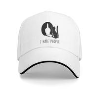 Ombra di Gatto odio Le Persone Cappellino da Baseball Coppia Estiva Donne con Stampa Cappello da Camionista Moda Regolabile KPOP Rock Snapback