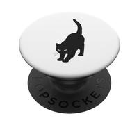 Ombra mistica silhouette gatto nero PopSockets PopGrip Adesivo