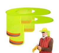 Ombra Per Il Collo Di Imbracatura - Stemma Del Collo A Ala Completa 2 Pezzi Con Strisce Riflettenti | Cappello Duro A Ala Completa Estiva Per Esterni Con Visiera Per Operatori Sanitari