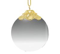 Ombre bianco alla sfera decorativa nera del pendente di vetro, ornamento rotondo a 3 pollici per l'esposizione di Natale della vendita al dettaglio
