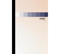 Ombre - Blue Steel: Colored Pages Notebook - Silver to Deep Navy Gradient - 6 x 9 - Blank Pages