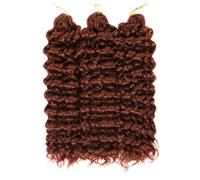 Ombre Brown Curl Intrecciare Estensioni Dei Capelli Sintetici Dell'onda Dell'acqua Crochet Trecce Donne 45/56 Pollici Ricci