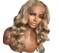 Ombre C 13X4 Transparent Lace Front Human Hair Wig Brown Root Body Wave Ash C 5X5 Closure Wig Pre Plucked