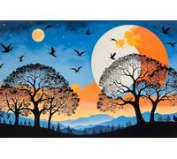 Ombre degli alberi Puzzle 5000 Pezzi per Adulti e Ragazzi, Puzzles Classico, Puzzle Adulti 5000 pezzi Montagne, Decor Casa, Idea Regalo Creativa e Divertente, Intrattenimento Antistress 156x105cm