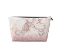 Ombre di marmo bianco glitter oro rosa finto rosa, Borsa da toilette Borsa per trucco Borsa per cosmetici Borsa da toilette da viaggio portatile