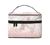 Ombre di marmo bianco glitter oro rosa finto rosa, Borsa per il trucco Borsa per cosmetici Borsa da viaggio portatile da viaggio Astuccio per matite