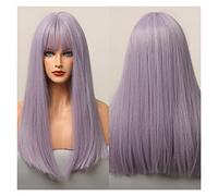 Ombre Grigio Brown Blonde Parrucche sintetiche Parrucche medie Particole messe lunghe Parrucche diritta compatible with le donne bianche dark Women Cosplay giornaliero resistente al calore(LC5061-1)