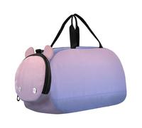 Ombre Rosa Chiaro Gradiente Ragazze Tote Duffle Bags Viaggio Weekend Duffel Pernottamento Bambini Palestra Duffle Carry on Duffel Bag Ragazzi, Rosa Blush Blu Gradiente 3, Classico