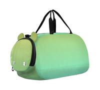 Ombre Rosa Chiaro Gradiente Ragazze Tote Duffle Bags Viaggio Weekend Duffel Pernottamento Bambini Palestra Duffle Carry on Duffel Bag Ragazzi, Sfumatura Verde Aqua Gradiente, classico