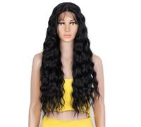 Ombre Sintetici Lunghi Per Le Donne Cena Capelli Onda Naturale Profonda Capelli In Fibra Resistente Al Calore 1B 130%#T#27inch