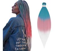 Ombre Treccia Dei Capelli 6 Pz/Pack Crochet Extension Capelli 66 cm Lungo Sintetico Yaki Braads Easy Jumbo Pre Allungato Estensione Dei Capelli Per Le Donne Rosa
