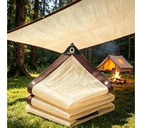 Ombreggiante con Occhielli 3 x 9.6 m Protezione Solare Antistrappo Privacy Pulisce Facilmente Vela Ombreggiante Prova di Sole per Fiori Serre Posto Auto Coperto Piscina, Color Crema