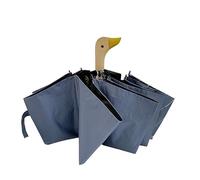 Ombrellas ombrellone Pieghevole Maniglia a Testata anticarbulica Protezione del Rivestimento Nero Donna Pioggia Parasole ombrelli Automatici (Blu)