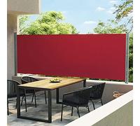 Ombrelli da terrazza a scomparsa, frangivista per divisori a scomparsa, giardini, esterni, terrazze e ponti, tenda laterale allungabile, 600 x 160 cm, rosso