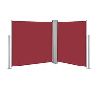 Ombrelli da terrazza a scomparsa, frangivista per divisori a scomparsa, giardini, esterni, terrazze e ponti, tenda laterale allungabile, colore rosso, 120 x 600 cm