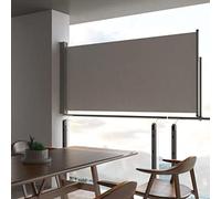 Ombrelli da terrazza a scomparsa, frangivista per divisori a scomparsa, giardini, esterni, terrazze e ponti, tenda laterale allungabile, 120 x 300 cm, grigio