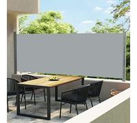 Ombrelli da terrazza a scomparsa, frangivista per divisori a scomparsa, giardini, esterni, terrazze e ponti, tenda laterale allungabile, 600 x 160 cm, grigio
