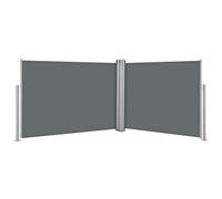 Ombrelli da terrazza a scomparsa, frangivista per divisori a scomparsa, giardini, esterni, terrazze e ponti, tenda laterale allungabile, antracite, 120 x 1000 cm