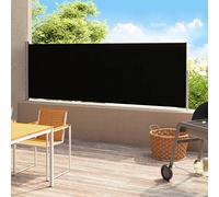 Ombrelli da terrazza a scomparsa, frangivista per divisori a scomparsa, giardini, esterni, terrazze e ponti, 180 x 500 cm, colore nero