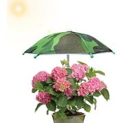 Ombrelli Per Piante - 27cm Ombrellini Per Piante Da Esterno, Mini Ombrellino Parasole Con Picchetto Da Terra, Ombrello Piccolos Da Sole Per Piantes Con Protezione UV Per Vaso, Vasi Da Fiori