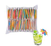 Ombrellini per Cocktail 100 Pezzi Decorazioni Hawaiane per Bicchieri da