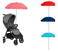 Ombrellino parasole Passeggino Universale ⌀ 65cm per bambini - Protezione Solare UV, Regolabile e Pieghevole, Attacco Universale - ombrellone ombrello Colori: Blu, Rosso, Rosa, Celeste (Rosa)