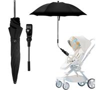 Ombrellino Passeggino Universale,Ombrellino da Sole Pioggia per Bambino Neonato, Mini Ombrellino Manuale per Carrozzina,Per con Protezione Anti UV 50+,Nero