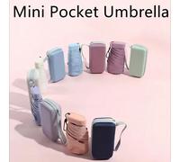 Ombrellino pieghevole piccolo, ombrellino portatile da viaggio impermeabile e tascabile, ombrellino da donna antivento e protettivo dai raggi UV, 2 in 1 con 6 stecche ultra leggero e compatto, adatto 